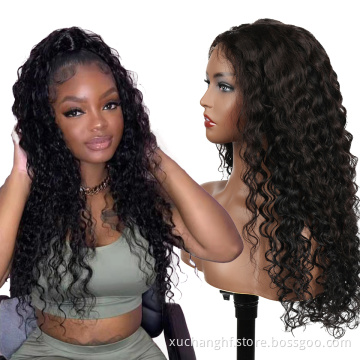 Deep Wave 5x5 Thin Lace Closure Wig Brazilian Human Hair Lace Front Wig Remy HD lace Natural Human Hair Wigs For Black Women